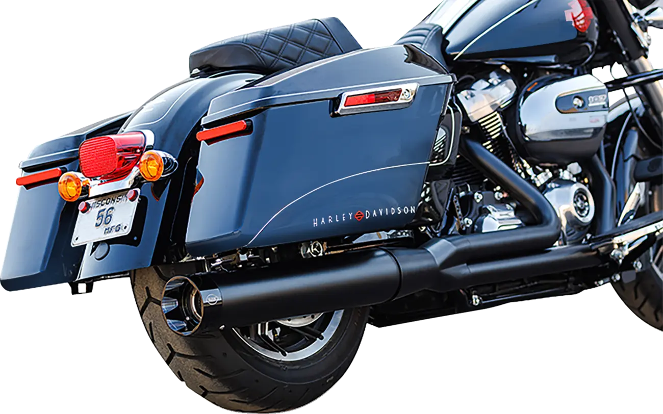 S&S - Sidewinder 2-into-1 Exhaust - 17+ Touring - Black or Chrome