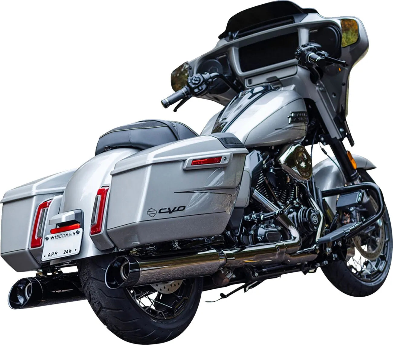 S&S - MK45 Performance Slip-ons - Thruster End Cap - Touring 17-24 - Lava Chrome