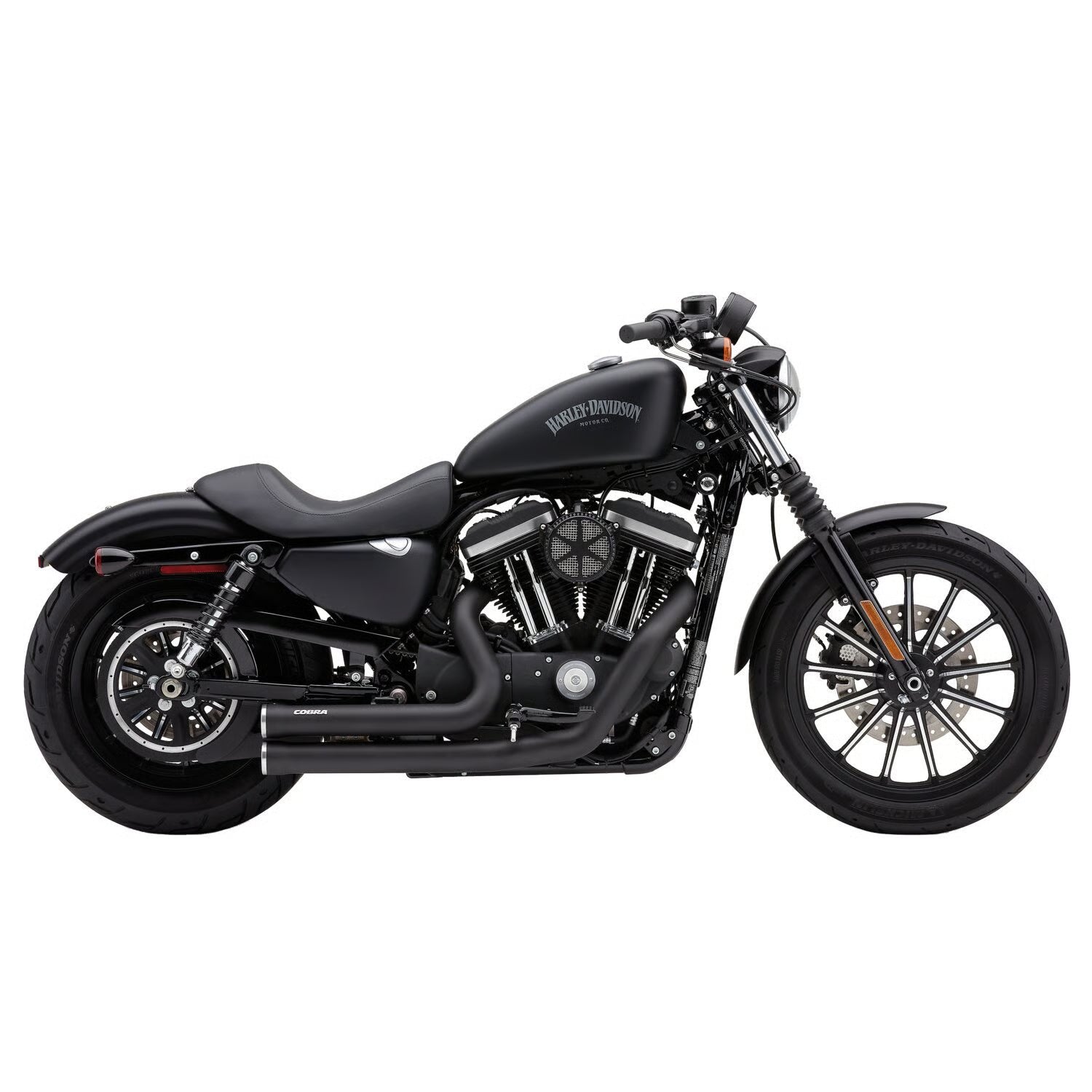COBRA - Echappement Speedster short Race pro tips - Sportster 14-22 - Noir