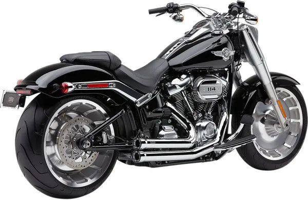 COBRA - Echappement Speedster 2 en 2 -SOFTAIL BREAKOUT & FAT BOY À PARIR DE 2018 - Noir ou Chrome
