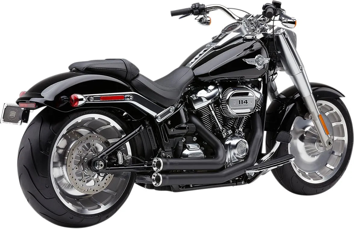 COBRA - Echappement Speedster 2 en 2 -SOFTAIL BREAKOUT & FAT BOY À PARIR DE 2018 - Noir ou Chrome