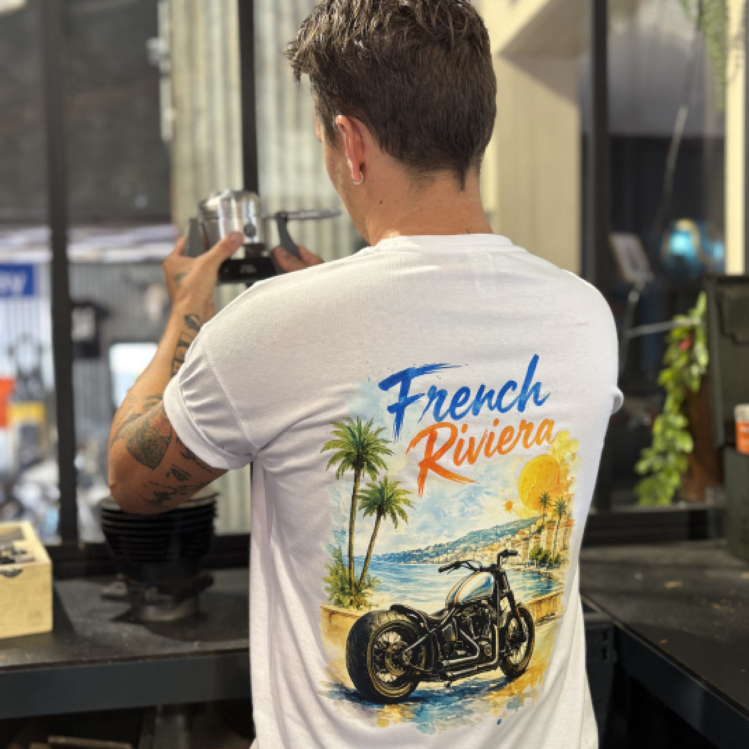 442 PARTS - Tee shirt - French Riviera aquarelle - Homme